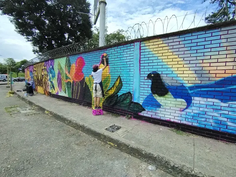 Mural magia y biodiversidad del Valle del Cauca